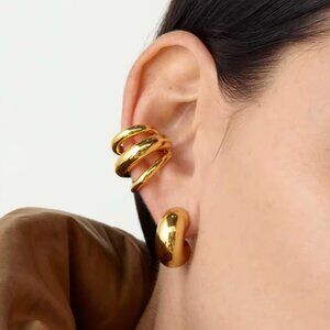 1 Ear Clip Waterproof Metal Earring